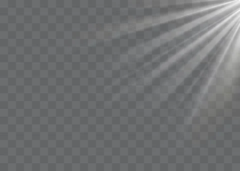 Vector transparent sunlight special lens flash light effect. Stock Illustration