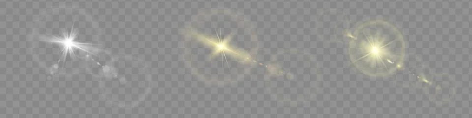 Vector transparent sunlight special lens flare light effect Stock Illustration
