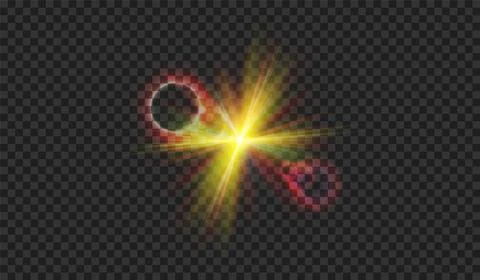 Vector transparent sunlight special lens flash light effect.front sun lens fl Illustrazione stock