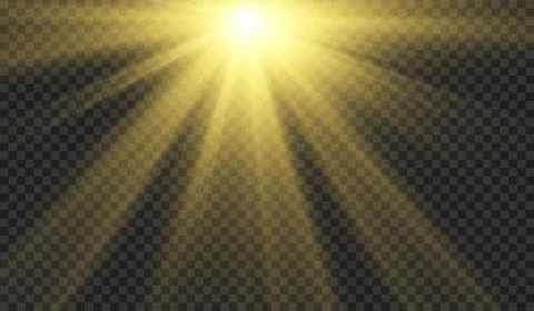Vector transparent sunlight special lens flash light effect.front sun lens fl Stock Illustration