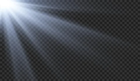 Vector transparent sunlight special lens flash light effect.front sun lens fl Stock Illustration