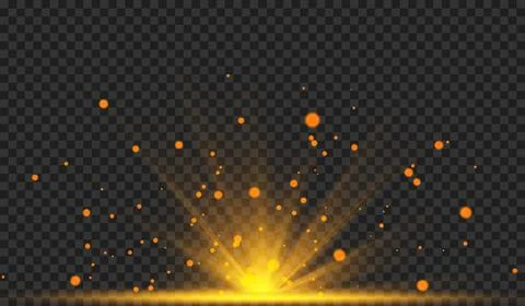Vector transparent sunlight special lens flash light effect.front sun lens fl Stock Illustration