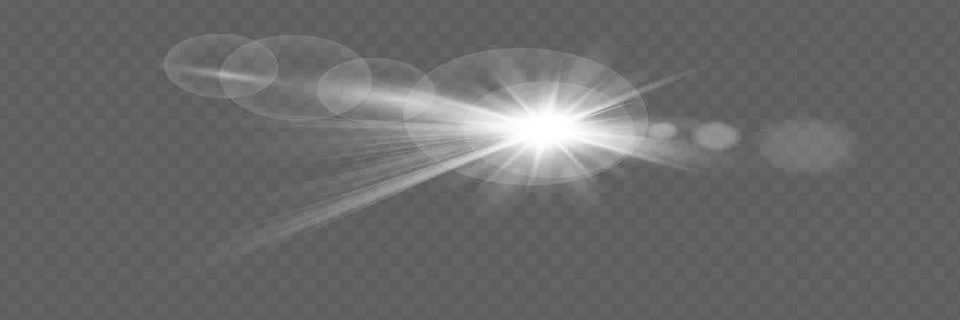 Vector transparent sunlight special lens flare light effect. Stock Illustration