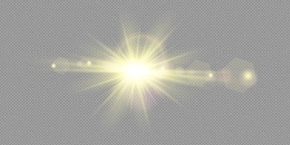 Vector transparent sunlight special lens flare light effect. Christmas abst.. Illustrazione stock