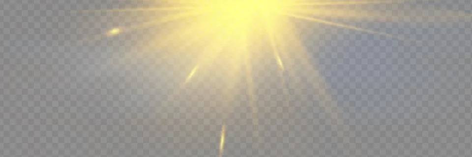 Vector transparent sunlight special lens flash light effect. Stock Illustration
