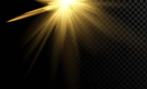 Vector transparent sunlight special lens flash light effect. Stock Illustration