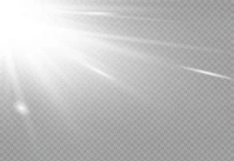 Vector transparent sunlight special lens flash light effect. Illustrazione stock