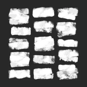 Vector Transparent White Banners Set Stock Illustration