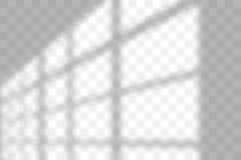 Vector transparent window shadow. Light effect overlay. Mesh Stock Illustration
