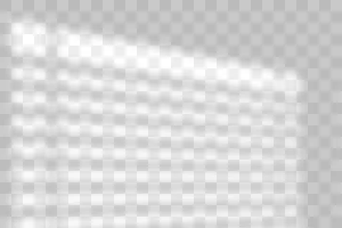 Vector transparent window shadow. Light effect overlay. Mesh Stock Illustration