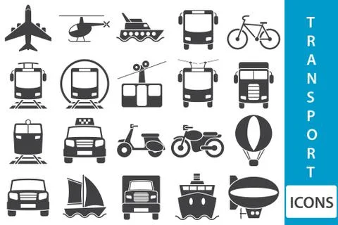 Vector transport icons 库存插图