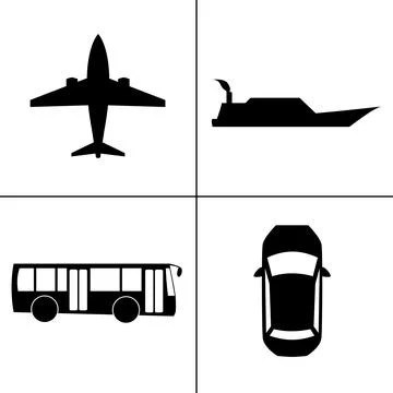 Vector transport icons Stock Illustration