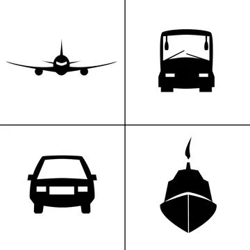 Vector transport icons Stock Illustration