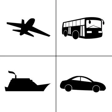 Vector transport icons Stock Illustration