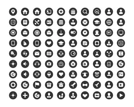Vector Transportation and Navigation Icon Bundle for Digital Projects Stock Illustration