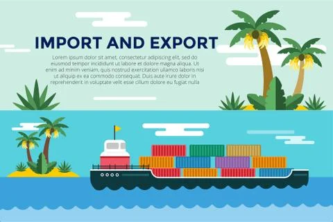 Vector transportation concept illustration global Stock Illustration
