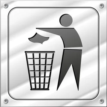 Vector trash design icon Illustrazione stock