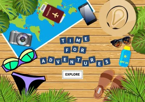 Vector travel banner Stock Illustration