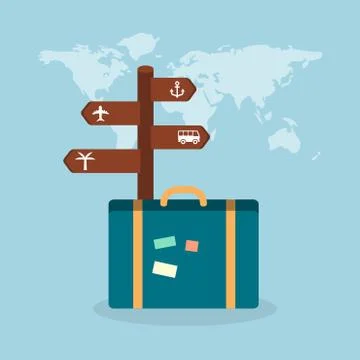 Vector travel concept illustration Illustrazione stock