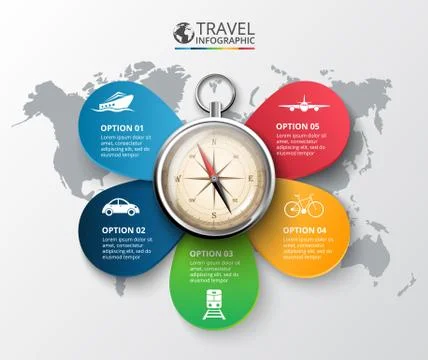 Vector travel infographic. Stock Illustration