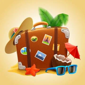 Vector travel Suitcase Stock Illustration