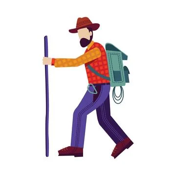 Vector traveller isalated Stock Illustration