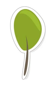 Vector tree - eco recycling design element, icon, logo, sign or sticker Stock Illustration