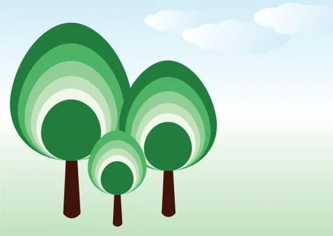 Vector tree family Stock Illustration
