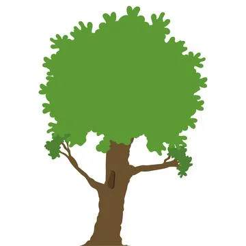 Vector Tree.  Green Tree Clipart Illustrazione stock