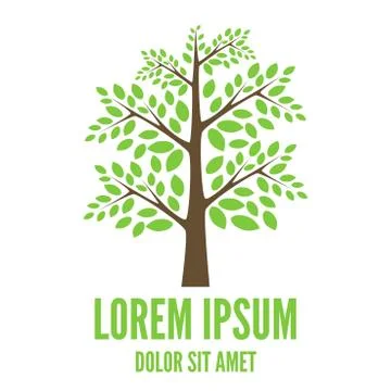 Vector tree logo template Stock Illustration
