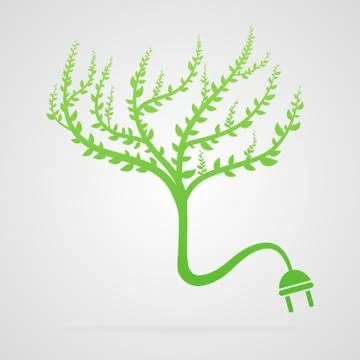 Vector tree plug Stock Illustration