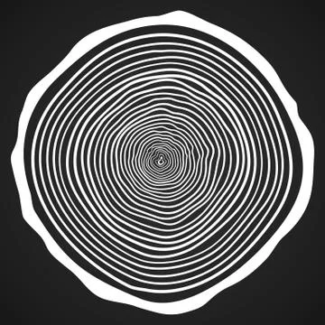 Vector Tree Rings Background and Saw Cut Tree Trunk. 스톡 일러스트