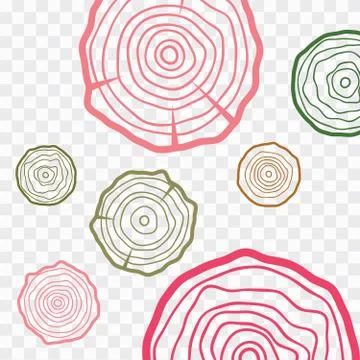 Vector tree rings background. Wood circle vetor Illustrazione stock