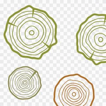 Vector tree rings background. Wood ring line vector Stock Illustration