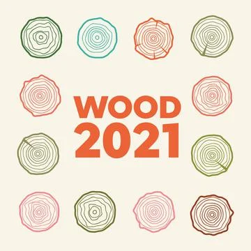 Vector tree rings background. Wood circle vetor Illustrazione stock