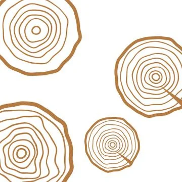 Vector tree rings. Wood texture vector. Abstract circle tree background Stock Illustration