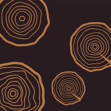 Vector tree rings. Wood texture vector. Abstract circle tree background Illustrazione stock