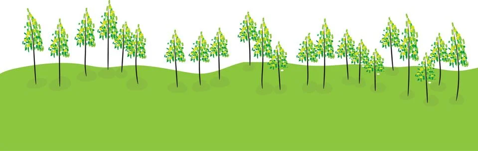 Vector trees background Stock Illustration