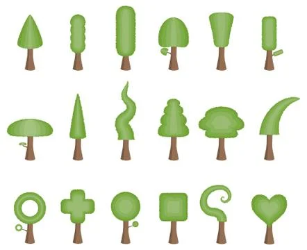 Vector Trees Stock Illustration