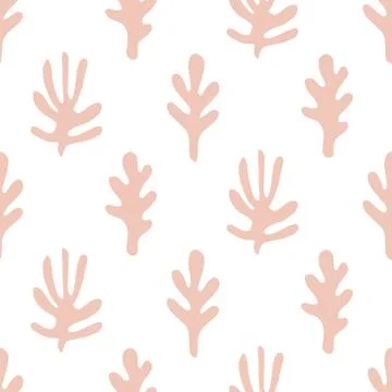 Vector trees shapes seamless pattern Illustrazione stock