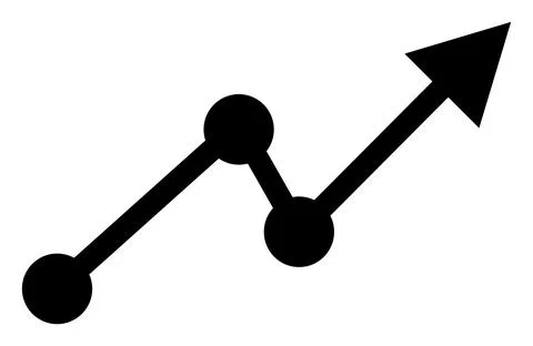 Vector Up Trend Flat Icon Symbol Stock Illustration