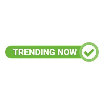 Vector trending now label on white background Illustrazione stock