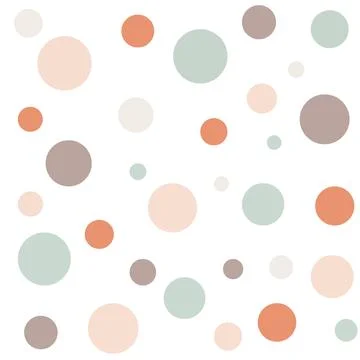Vector trendy abstract pattern with round pastel elements. Creative collage Stock Illustration