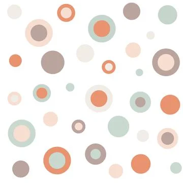 Vector trendy abstract pattern with round pastel elements. Creative collage Stock Illustration