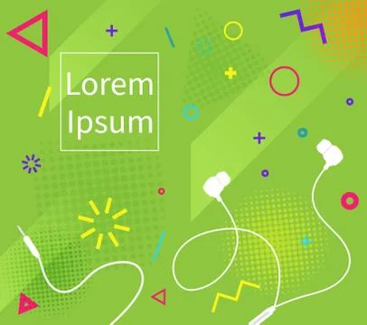 Vector trendy backdrop with modern decor pattern Stock Illustration