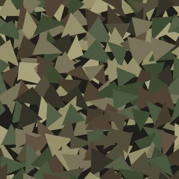 Vector trendy low poly seamless pattern. Camouflage polygonal background 스톡 일러스트