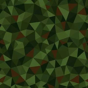 Vector trendy low poly seamless pattern. Camouflage polygonal background Illustrazione stock