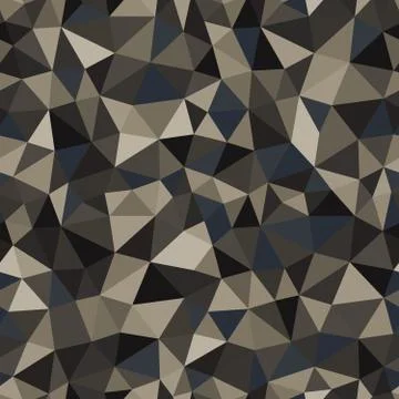 Vector trendy low poly seamless pattern. Camouflage polygonal background Illustrazione stock