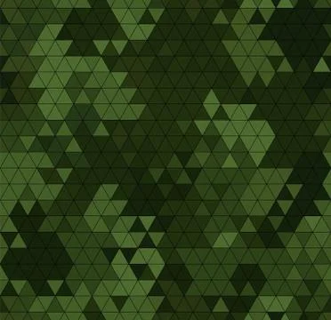 Vector trendy low poly seamless pattern. Camouflage polygonal background 스톡 일러스트