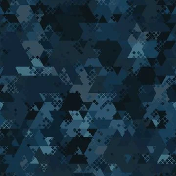 Vector trendy low poly seamless pattern. Camouflage polygonal background Stockillustratie